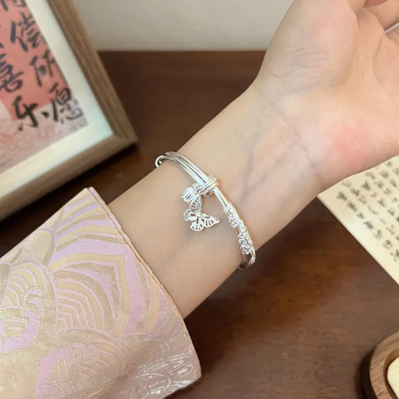 NRO Sterling Silver 999 Bangles Women's-2