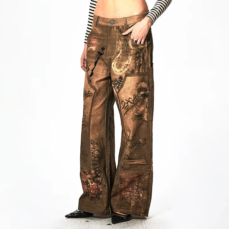 DND4DES Cargo Pants Unisex Brown-4