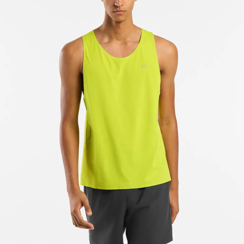 Arcteryx Norvan Tank Top Men's Yellow Green-1