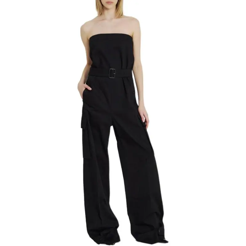 SAINT LAURENT Cassandre Strapless Jumpsuit-3