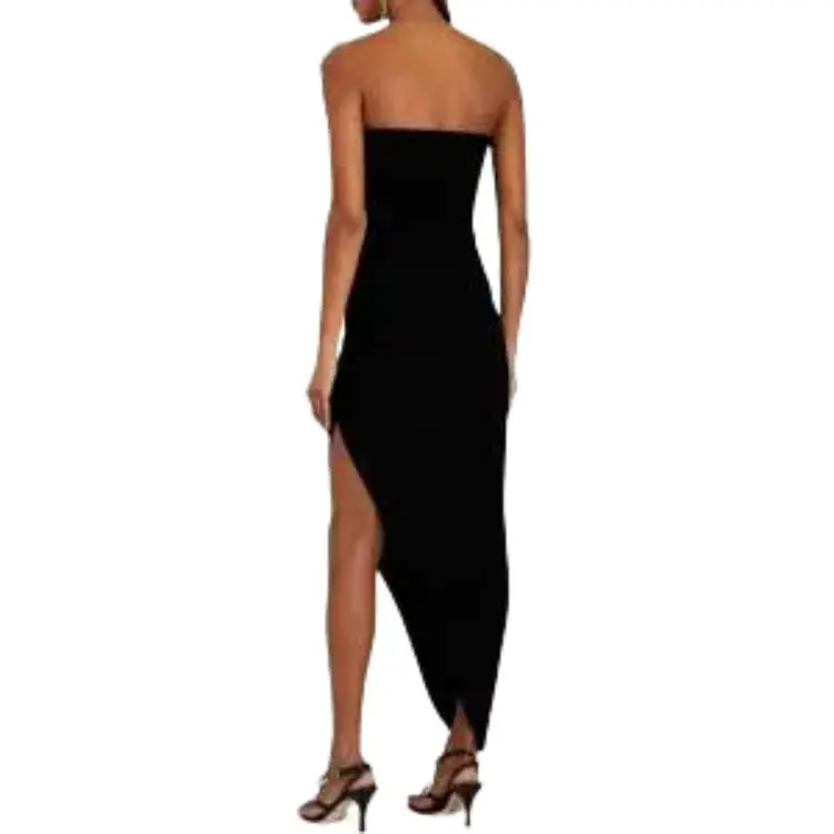 NORMA KAMALI Strapless Asymmetric Bodycon Dress-4