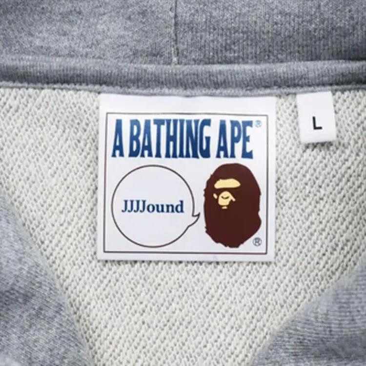 Bape X JJJJound Relaxed Classic College Pullover Hoodie-4