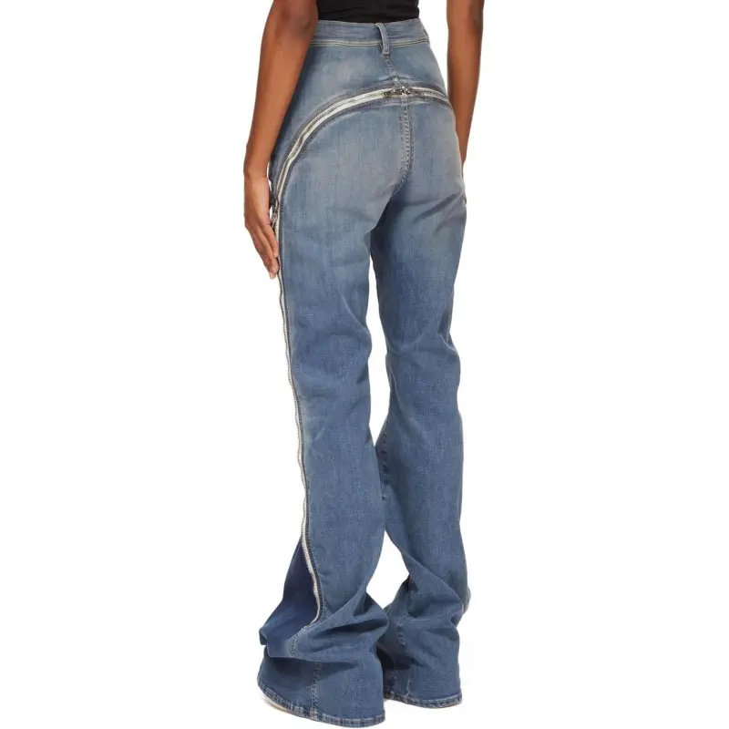 Rick Owens DRKSHDW Hollywood Bolan Banana Denim Pants 'Washed Indigo'-2