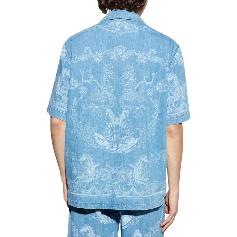 VERSACE Denim Printed Shirt-2
