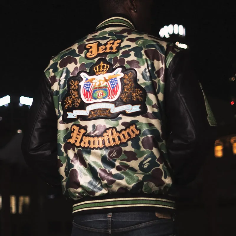 Jeff Hamilton X A BATHING APE Jeff Hamilton Collaboration Jackets Unisex Green-3