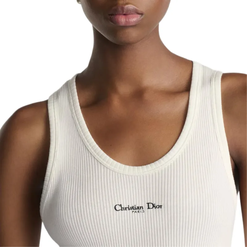 DIOR Sleeveless Dress Women's White-4