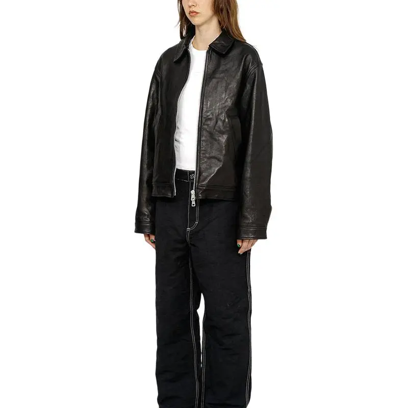 Stussy X Our Legacy Work Shop Blouson Leather Jacket-4