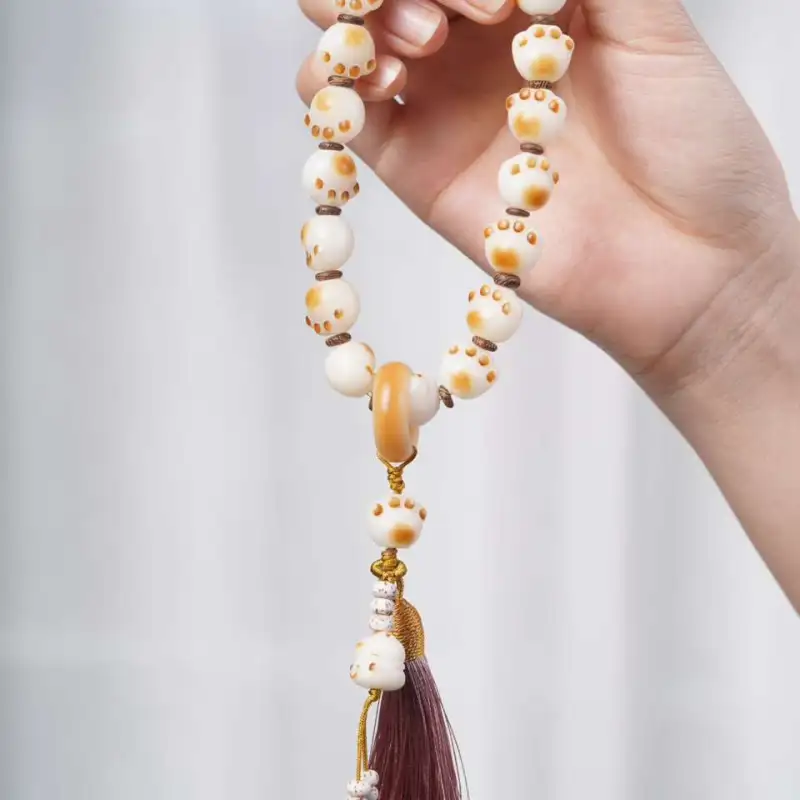 Lordship White Jade Bodhi Bead Chain Unisex-8