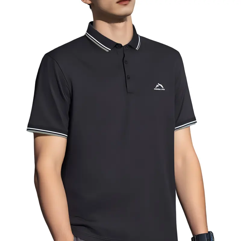 HLA The Mountain Is Not In The High Series Short Sleeved Polo Shirt Men's-28