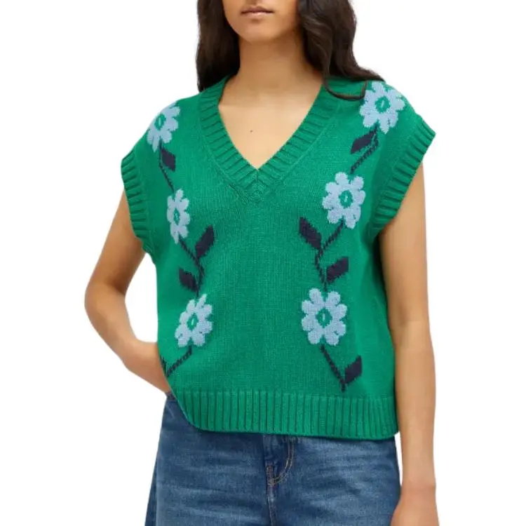 WEEKEND MaxMara V Neck Floral Patterned Vest-2