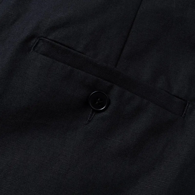 WEEKEND MaxMara Ecuba Collection Cotton And Linen Canvas Bermuda Shorts Casual Shorts Women's Black-7
