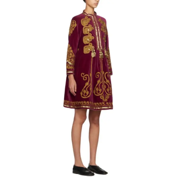 BODE Long-Sleeved Dresses Women's Red-2