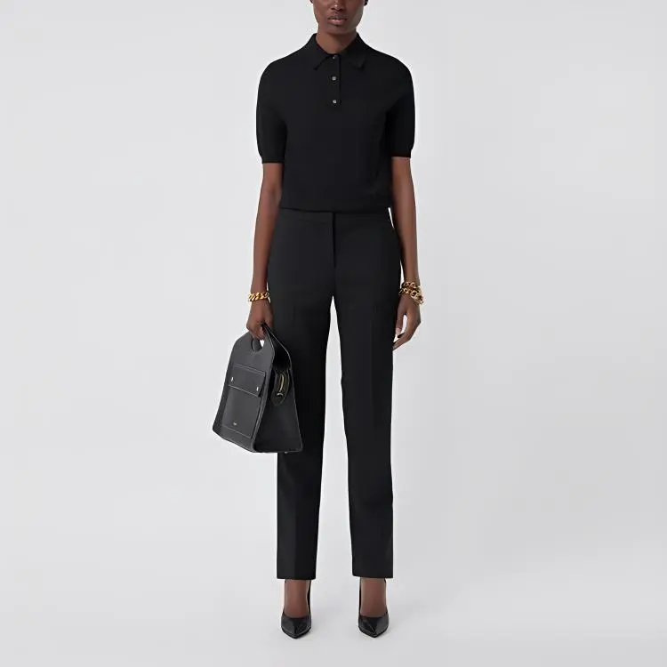 Burberry Polo Shirt Women's Black-1