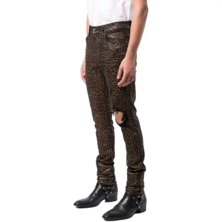 AMIRI Foil Broken Leopard Jean-2