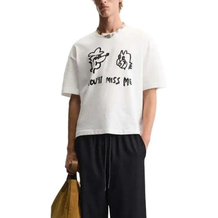 ZARA T Shirts Men White-5