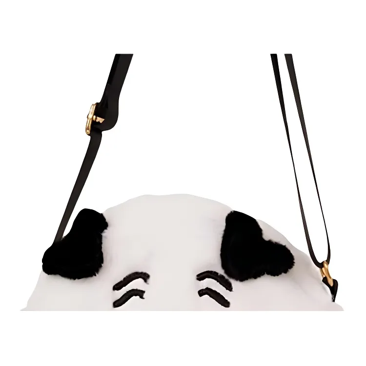 MINISO Plush Crossbody Bag Regular Women's White-5