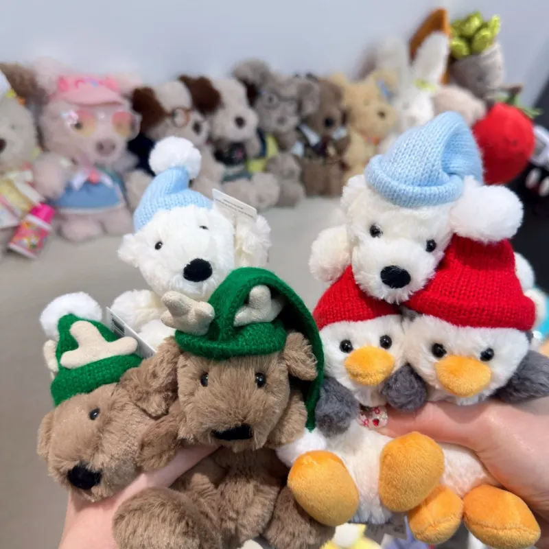 JELLYCAT Pocket Christmas Penguin Dolls Plush Doll-1