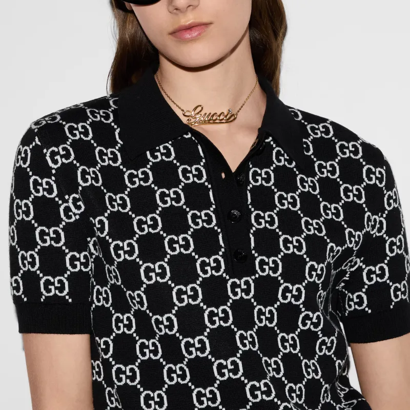 GUCCI Reversible Gg Jacquard Polo Shirt-5