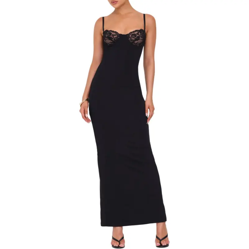 Tiger Mist ALLURA MAXI DRESS Slip Dress Women's Black-2