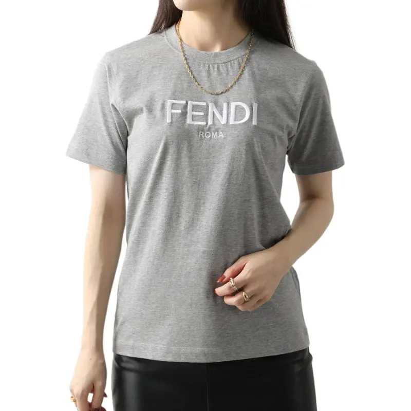 FENDI T Shirts Women's Gray-2
