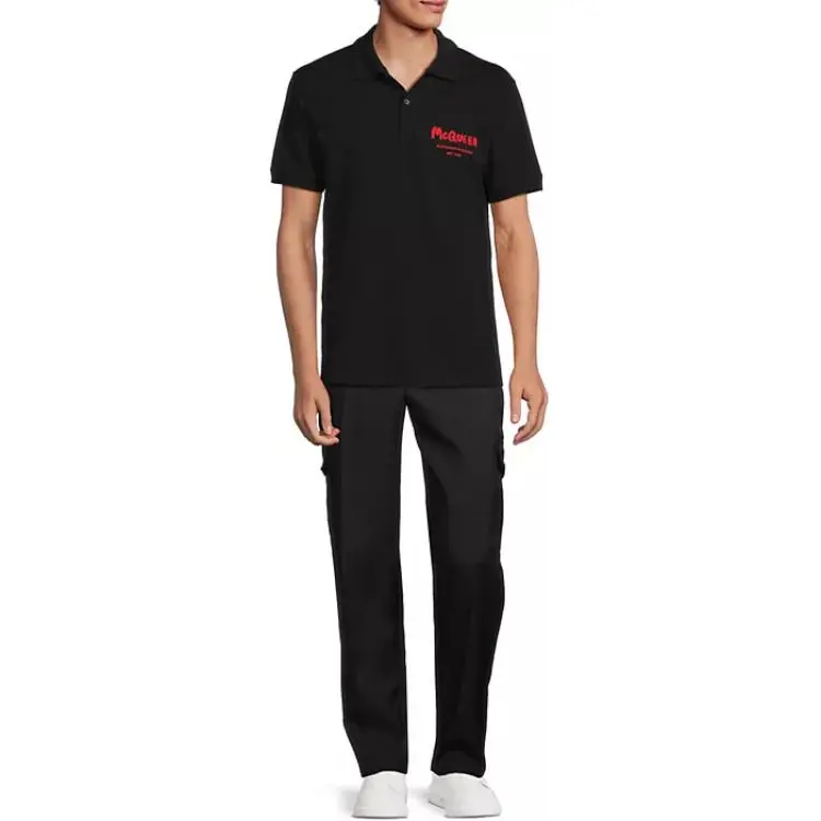 Alexander McQueen Graffiti Printed Polo Shirt-2
