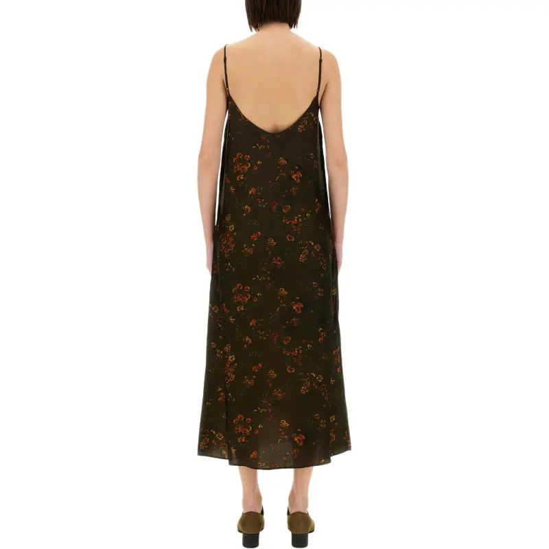 UMA WANG Floral Printed Sleeveless Midi Dress-1