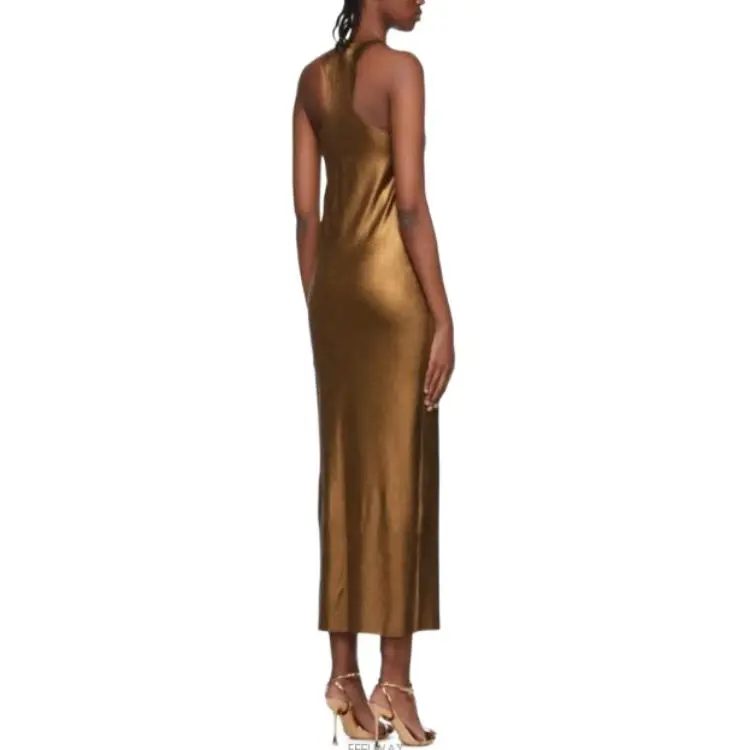 TF Sleeveless Dress Women's Brown-1