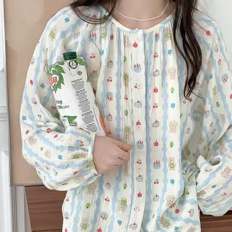 WANANNI Pajama Set Women's Light Blue-4