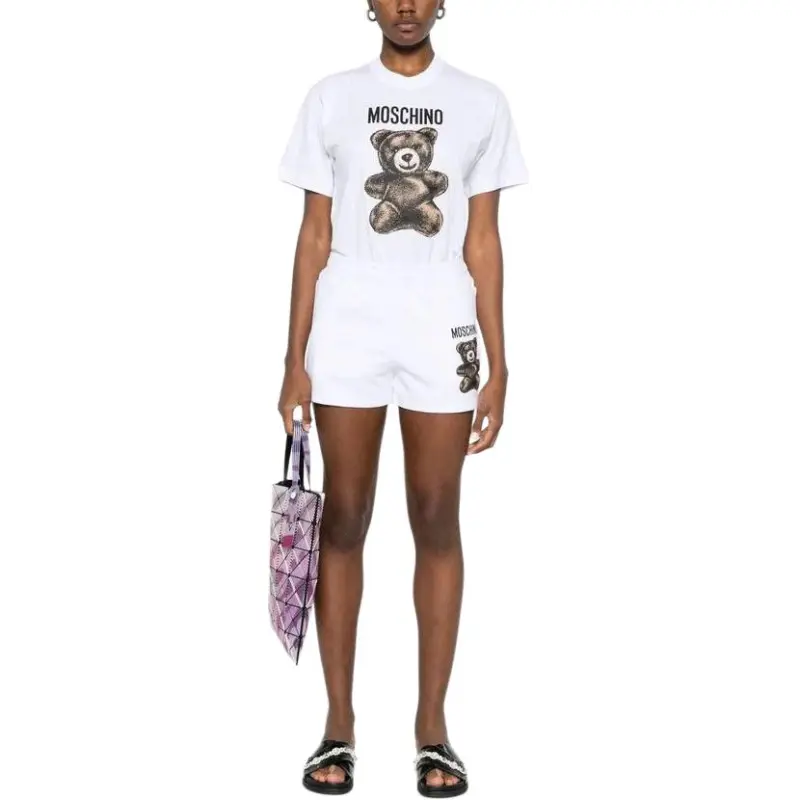 MOSCHINO Teddy Bear Printed Crewneck T Shirt-1
