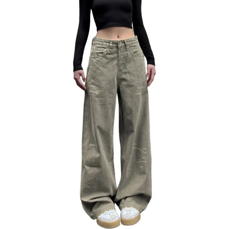 VINMUK Jeans Unisex Mud Gray Green-4