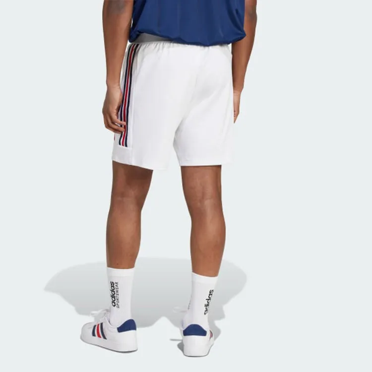 Adidas Casual Shorts Men's White/Team Marine Blue 2/Better Scarlet-4