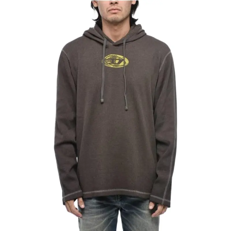 DIESEL T Crone Ls Logo Printed Drawstring Hoodie-4