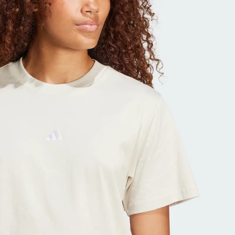 Adidas Clothing T Shirts Women's Beige-2