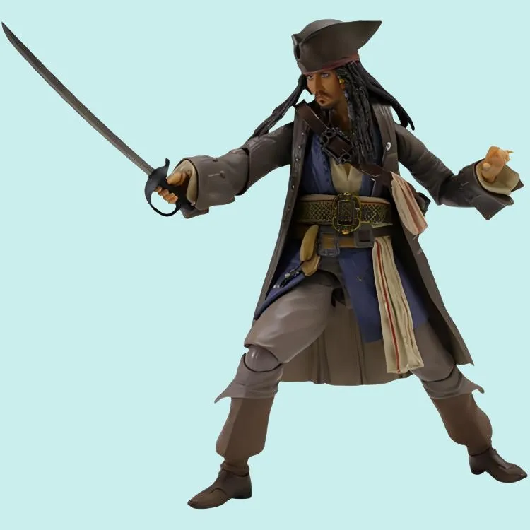 BANDAI Jack Sparrow S.H.F Caribbean Pirates 15cm Scale Figures-3