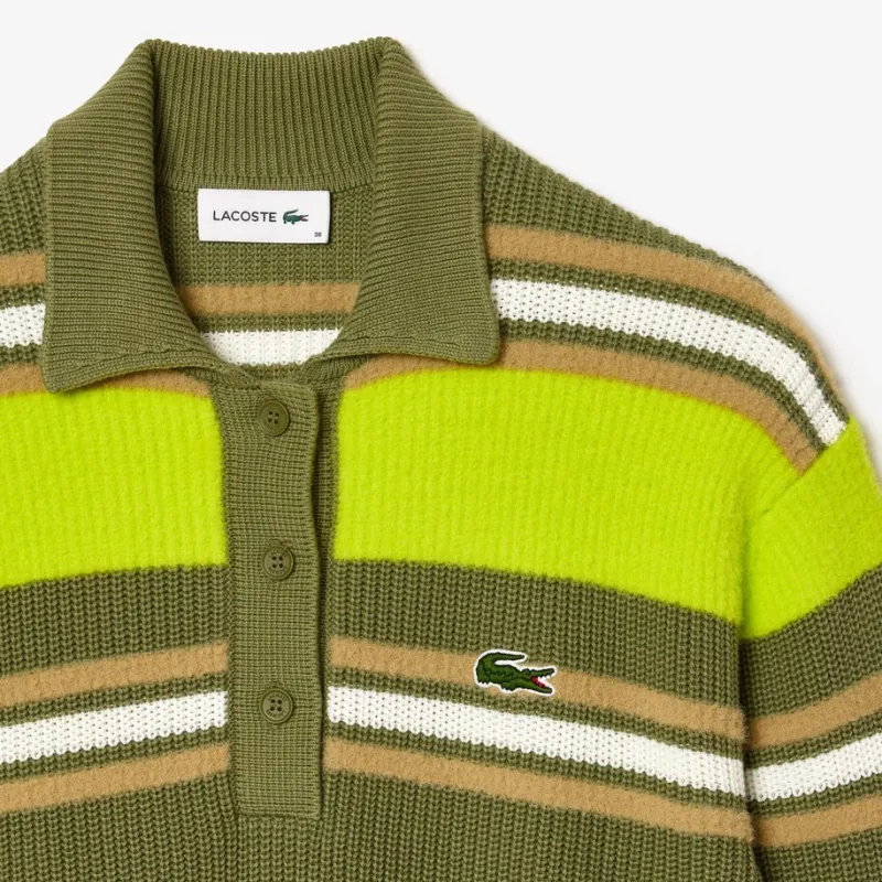 LACOSTE Polo Shirt Women's Khaki Green-3