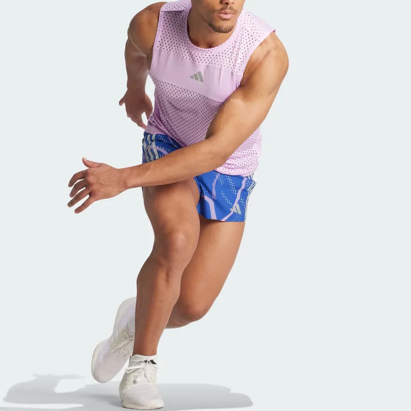 Adidas Tank Tops Men's Blessing Light Purple/half Fluorescent Blue-2