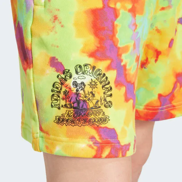 Adidas TIE DYED Casual Shorts Men's Impact Yellow-4