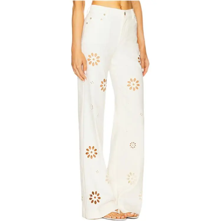 LOVESHACKFANCY Casual Pants Women's White-2