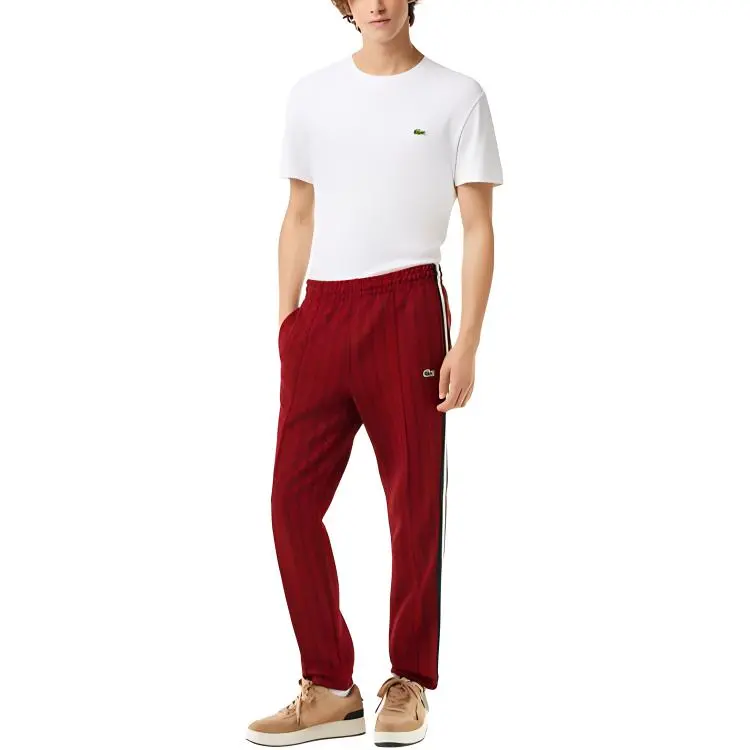 LACOSTE Knitted Sweatpants Men's Red-2