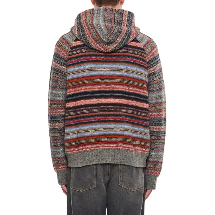 JUNYA WATANABE Shetland Wool Jacquard Hoodie-1