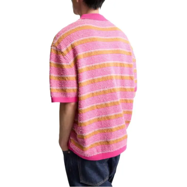 ZARA Polo Shirts Men Pink-5