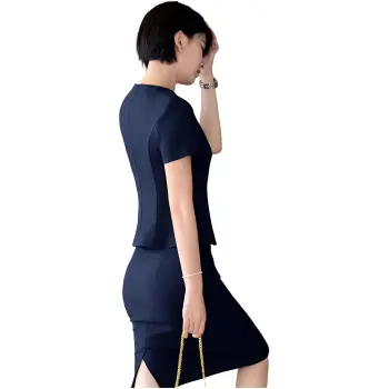 ONE SHALLOW Business Suits Women's Navy Blue