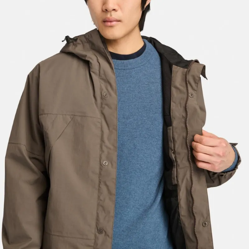 Timberland Water Resistant Windproof Breathable Windbreaker Jacket Men's Chocolate-3