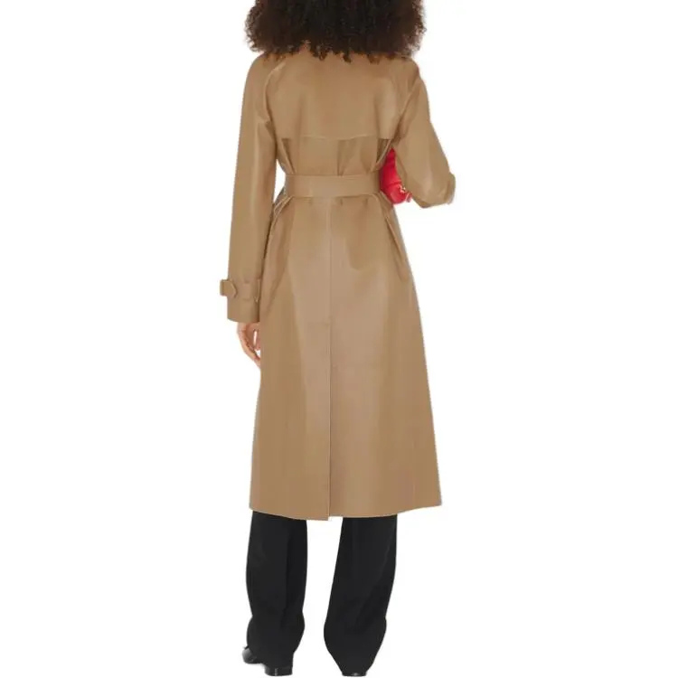 Burberry Leather Jacket Women's Camel-2