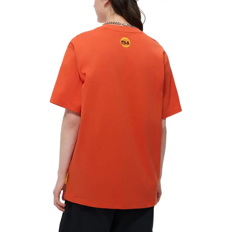 FILA FUSION x ROUND TWO SS25 T Shirt Men's Falling Flower Orange or-1