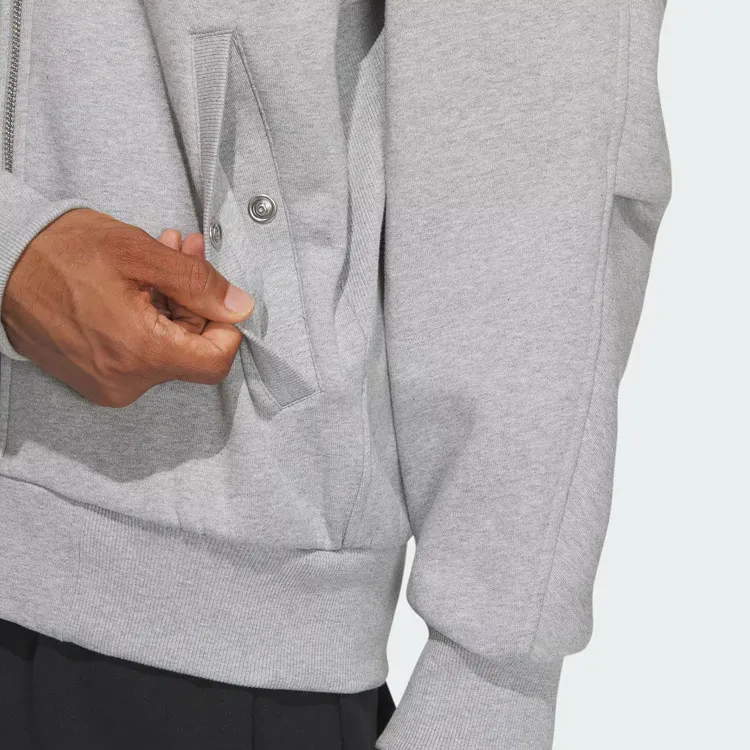 Adidas BOMBER Jackets Coats Men's Medium Heather Gray-4
