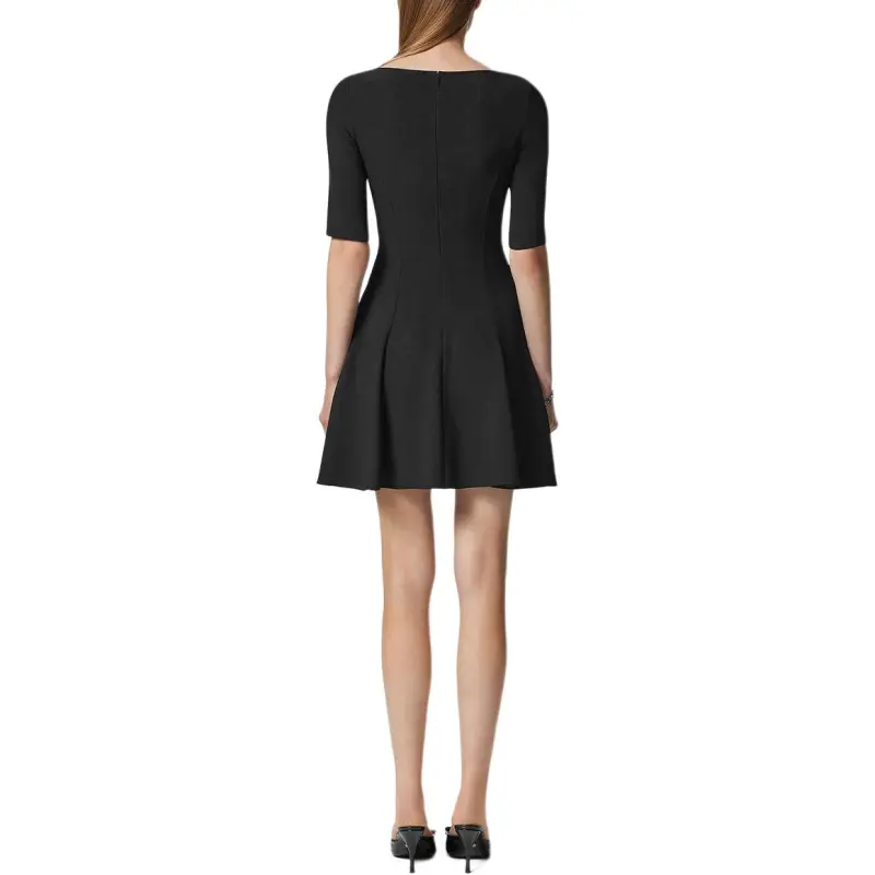 VERSACE Safety Pin Detailed Half Sleeved Dress-3
