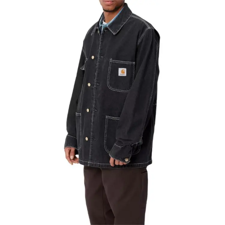 Carhartt WIP Denim Jackets Men Black-2