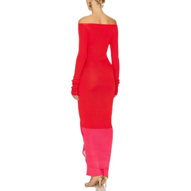MILK BAOBAB Long Sleeved Dress Women's Red-2