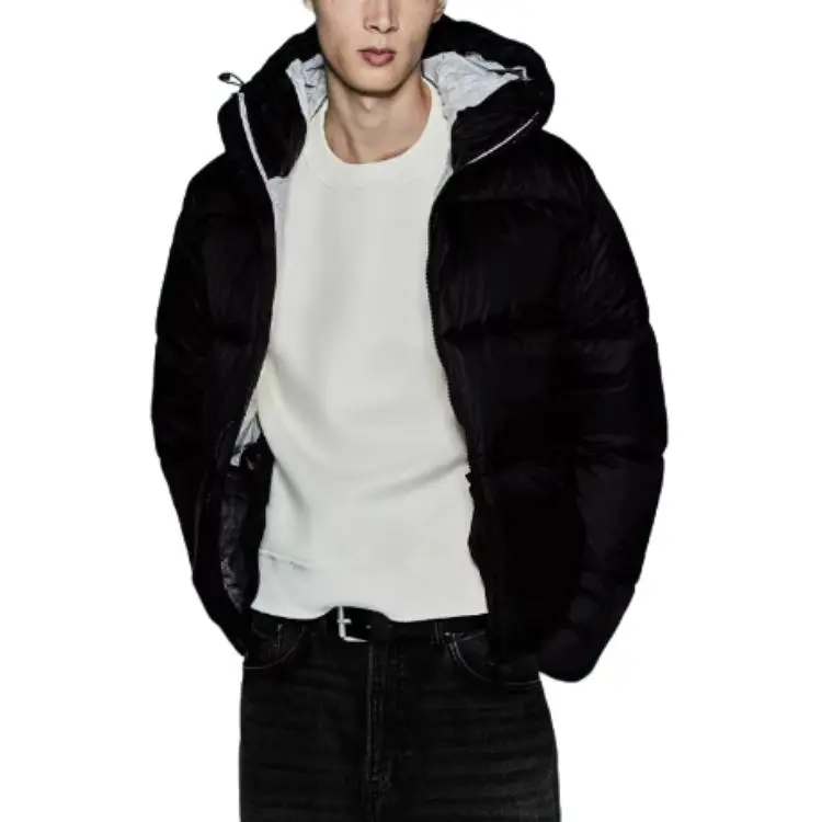 H&M Puffer Jackets Men Black-1
